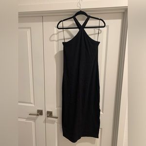 Old Navy Black stretch fitted midi dress